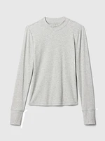 Essential Rib Mockneck T-Shirt