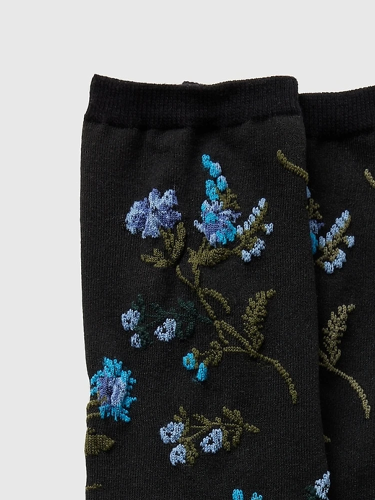 Floral Crew Socks