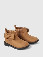 babyGap Vegan Suede Bow Ankle Boots