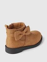 babyGap Vegan Suede Bow Ankle Boots