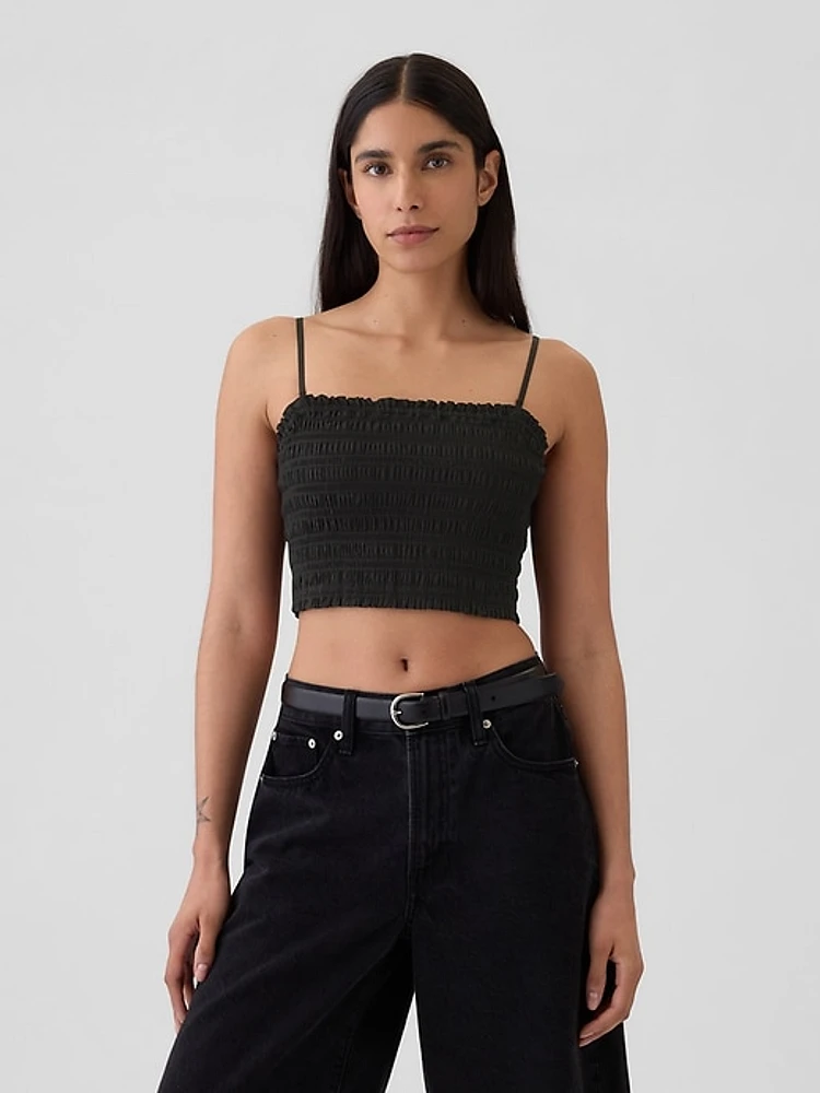 Cropped Smocked Cami