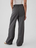 High Rise Cargo Baggy Trousers