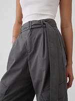 High Rise Cargo Baggy Trousers