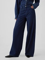 Mid Rise Cargo Baggy Jeans