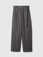 High Rise Cargo Baggy Trousers