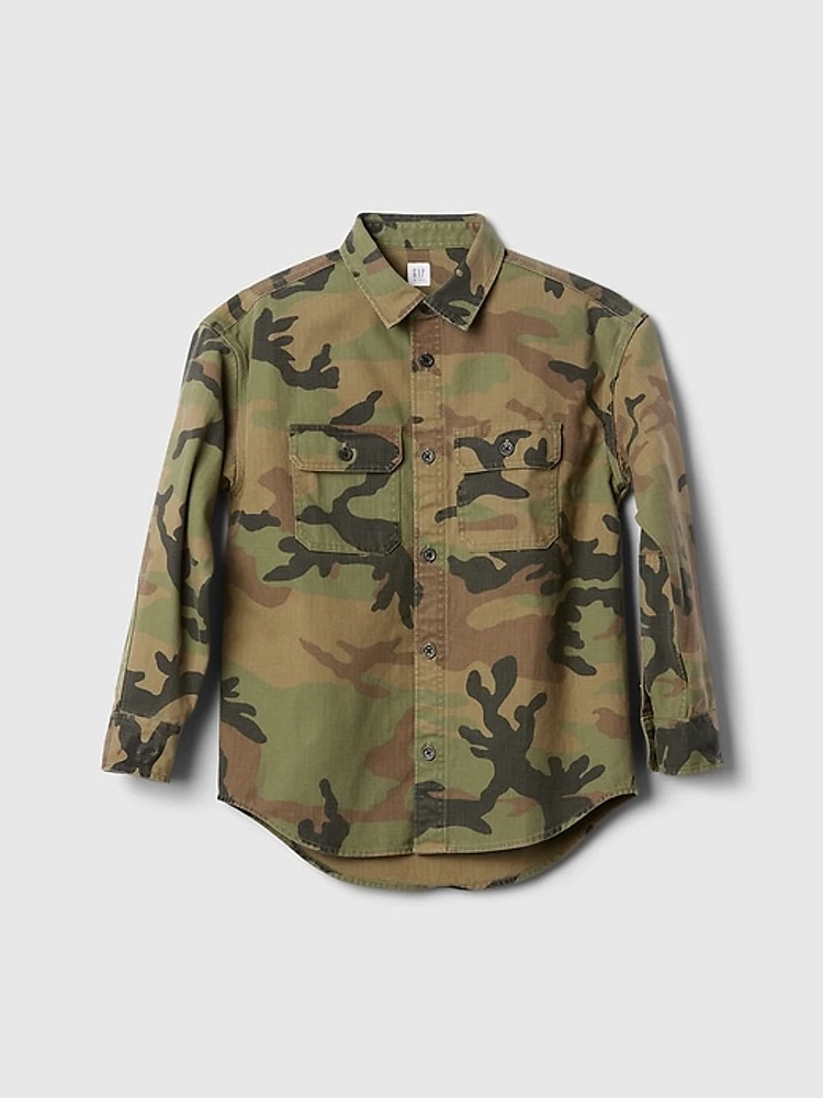 Kids Camo Utility Shirt