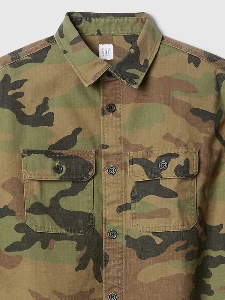 Kids Camo Utility Shirt