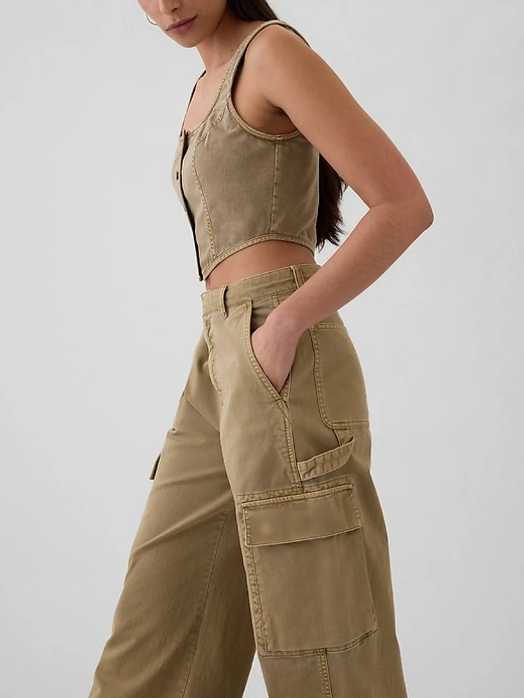 Low Rise Cargo Baggy Khakis