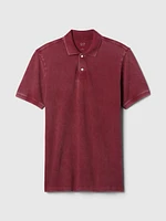 Washed Pique Polo Shirt