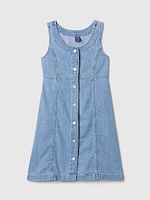 Kids Archive Button Denim Dress