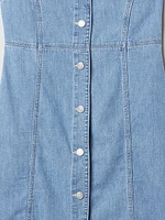 Kids Archive Button Denim Dress