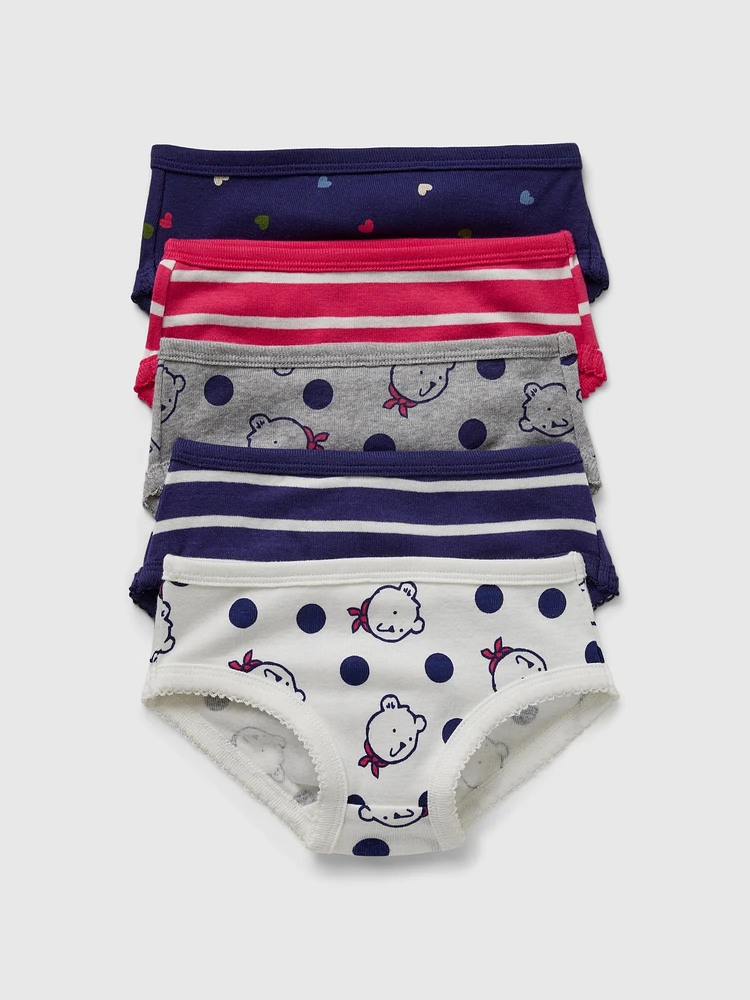 Toddler Organic Cotton Bikini Briefs (5-Pack