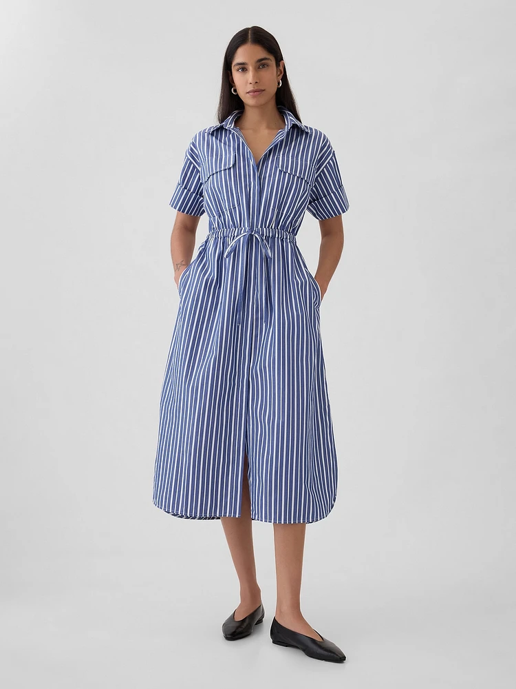 Striped Midi Shirtdress