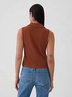 Modern Rib Cropped Polo Shirt