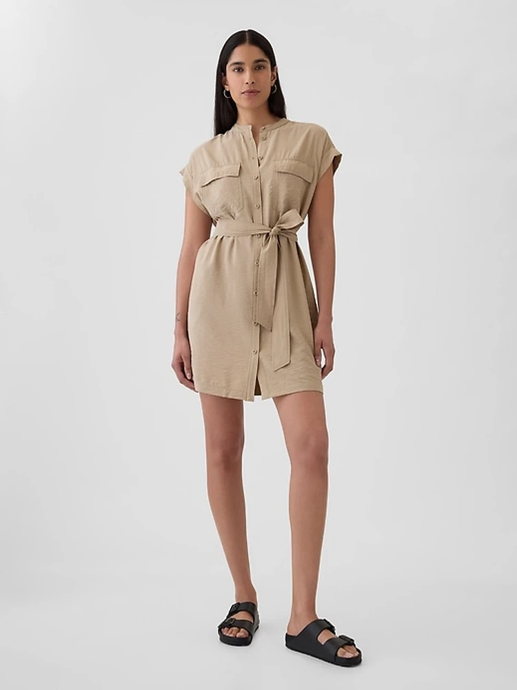 Utility Mini Shirtdress