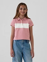 Kids Pique Cropped Polo Shirt