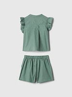 babyGap Linen-Cotton Flutter Outfit Set