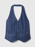 Denim Halter Vest