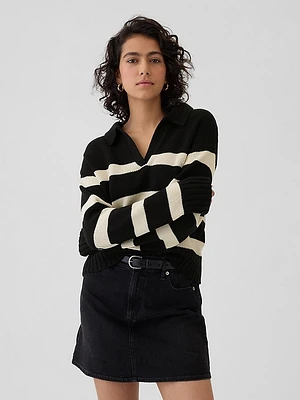 Shrunken Polo Sweater