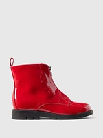 Kids Vegan Patent Leather Ankle Boots