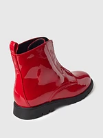 Kids Vegan Patent Leather Ankle Boots