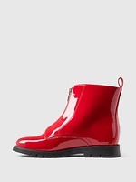 Kids Vegan Patent Leather Ankle Boots