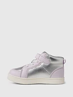 babyGap Metallic High-Top Sneakers