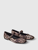Vegan Suede Mary Jane Flats