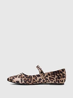 Vegan Suede Mary Jane Flats