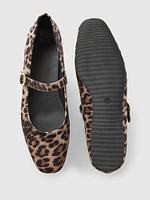 Vegan Suede Mary Jane Flats