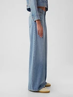 Mid Rise Cargo Baggy Jeans