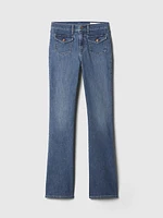 Mid Rise Baby Boot Jeans