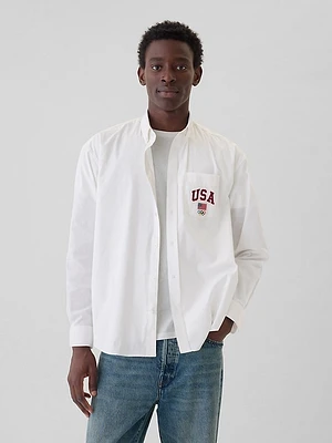 Team USA Oversized Oxford Shirt