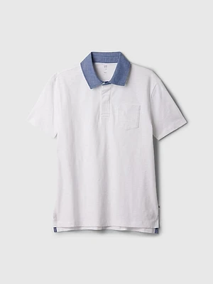 Kids Chambray Polo T-Shirt