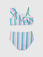 Kids Asymmetric Two-Piece Swimsuit