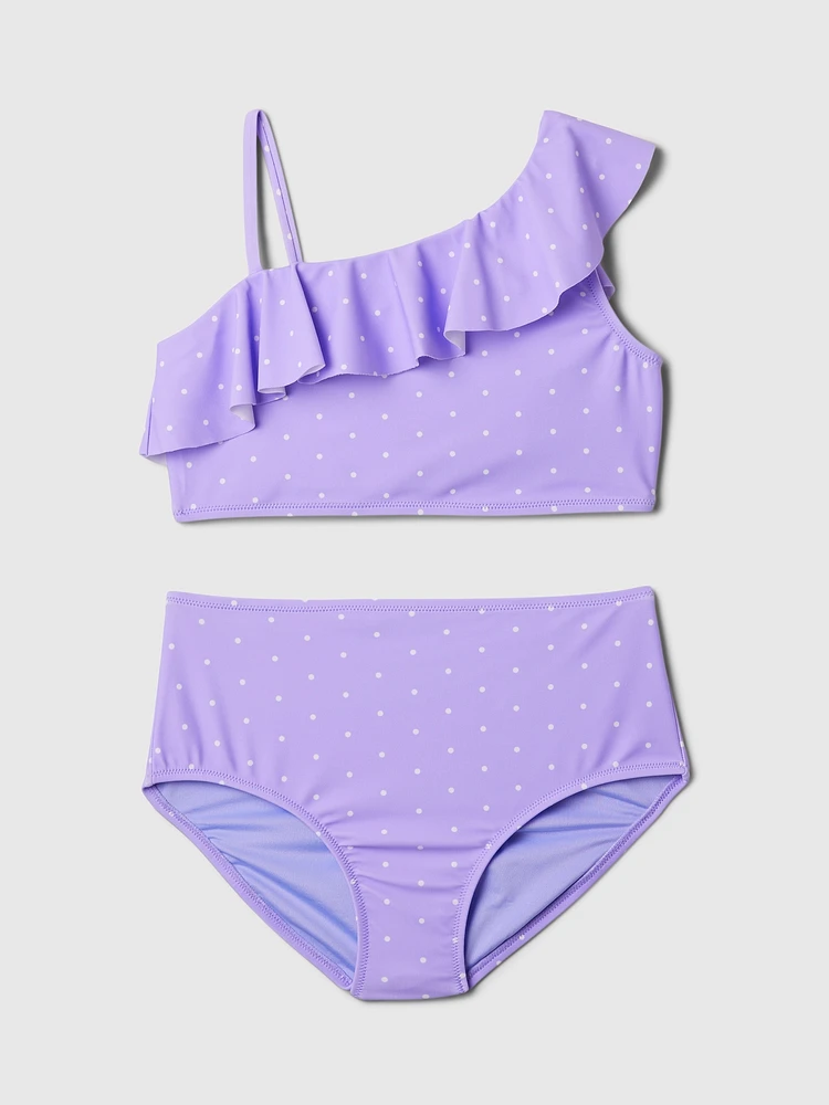 Kids Asymmetric Two-Piece Swimsuit