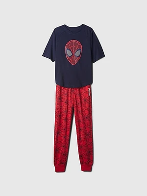 Kids Marvel Recycled Spider-Man PJ Jogger Set