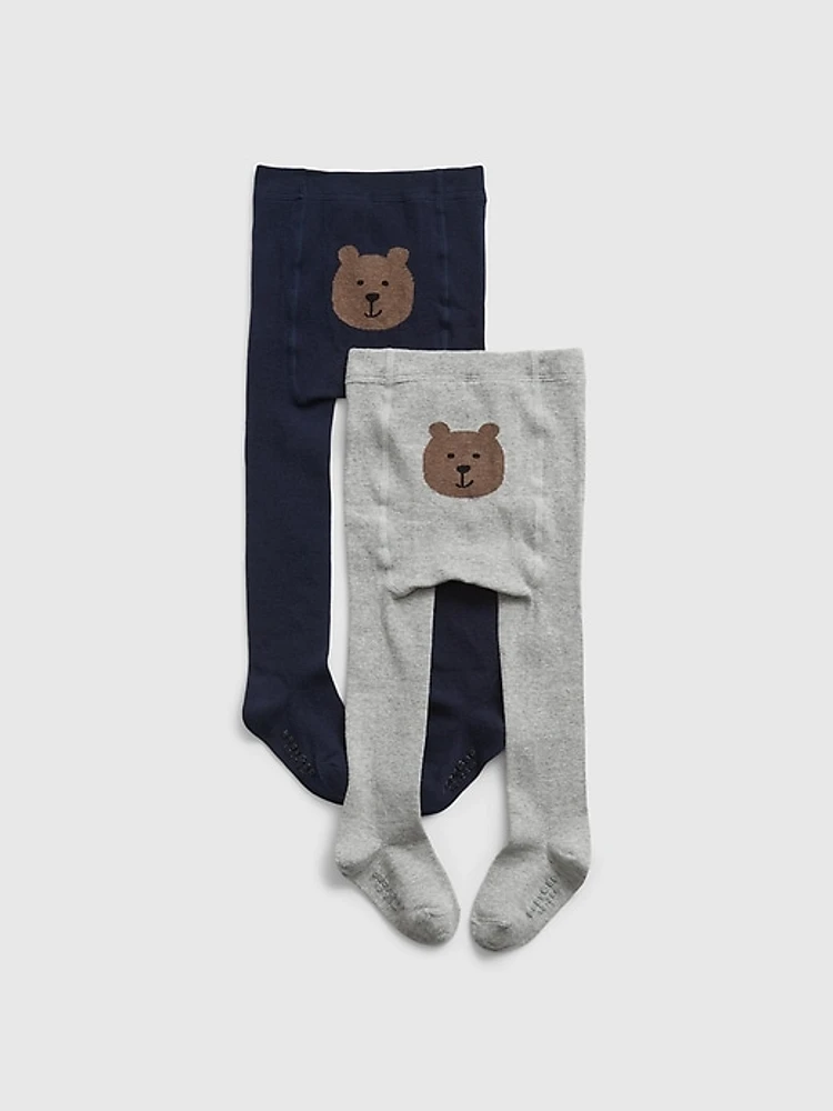 Toddler Bear Tights (2-Pack