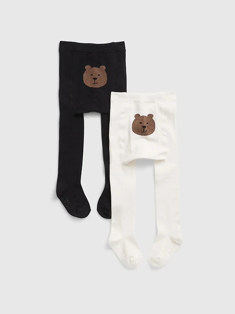 Toddler Bear Tights (2-Pack)