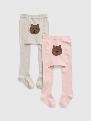 Toddler Bear Tights (2-Pack