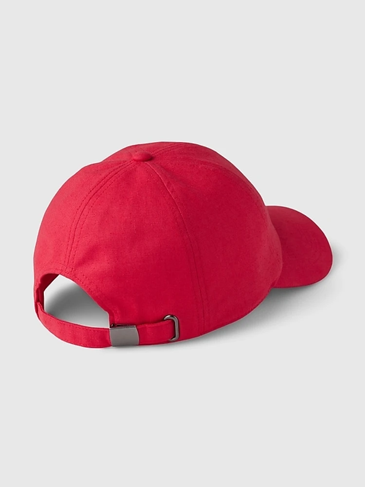 Linen-Cotton Baseball Hat
