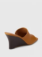 Vegan Leather Wedge Heels