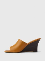 Vegan Leather Wedge Heels