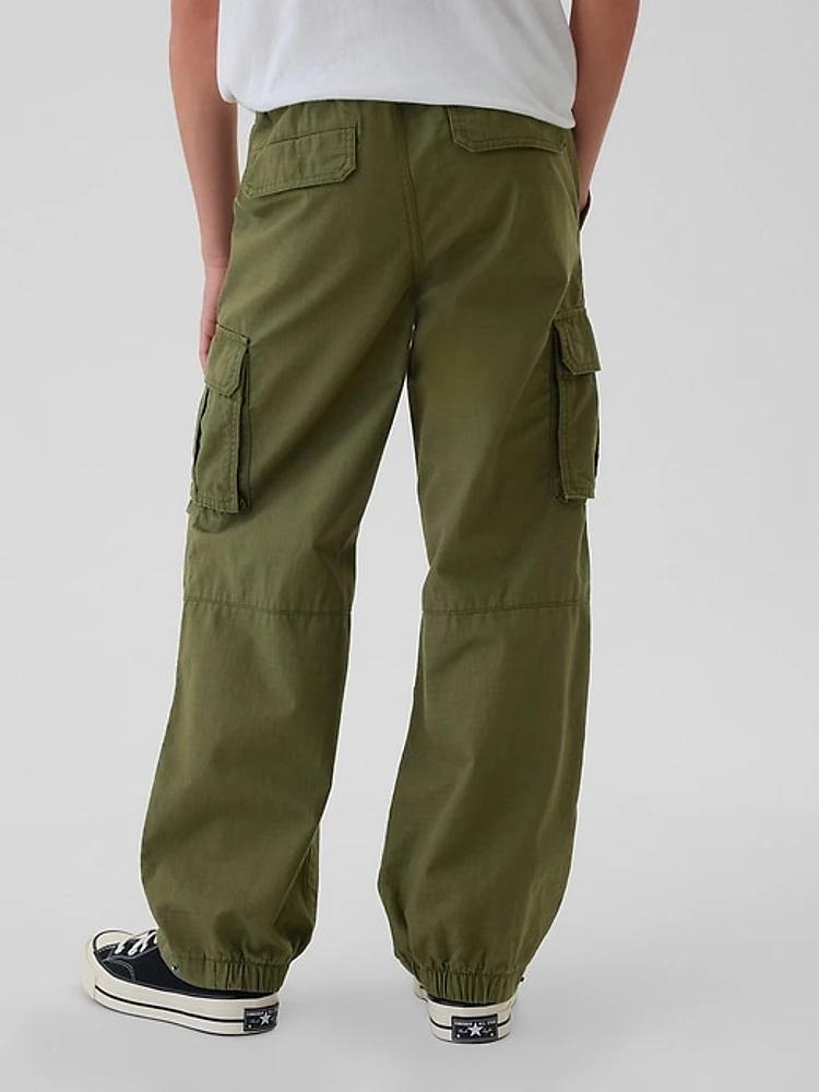 Kids Pull-On Parachute Cargo Pants