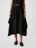 Handkerchief Hem Midi Skirt