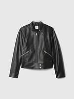 Kids Vegan Leather Moto Jacket