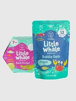 Mobi Little Whale Bath Fizzies and Bubble Bath Powder Bundle