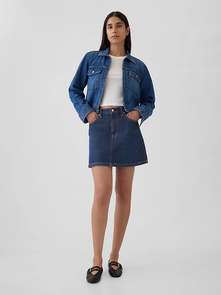 Denim Mini Skirt