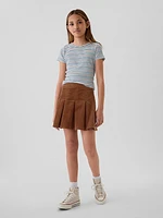 Kids Corduroy Pleated Skirt