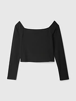 Modern Cropped Off-Shoulder T-Shirt